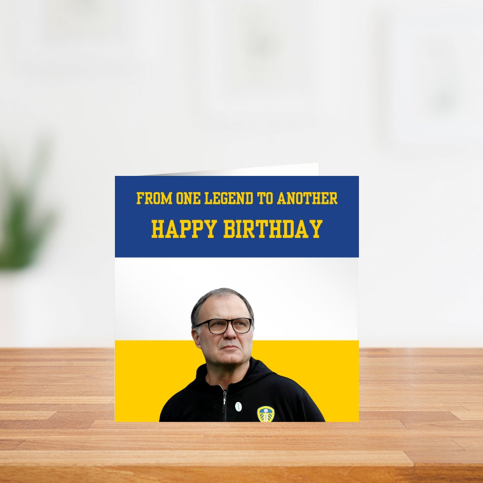 Marcelo Bielsa Birthday Card – Leeds United LUFC Fan Card – Gift for Bielsa Worshippers