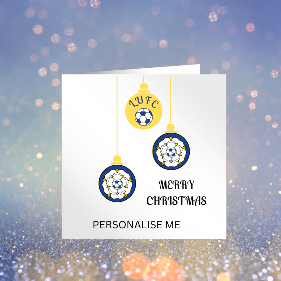 Personalised Leeds United Christmas Card