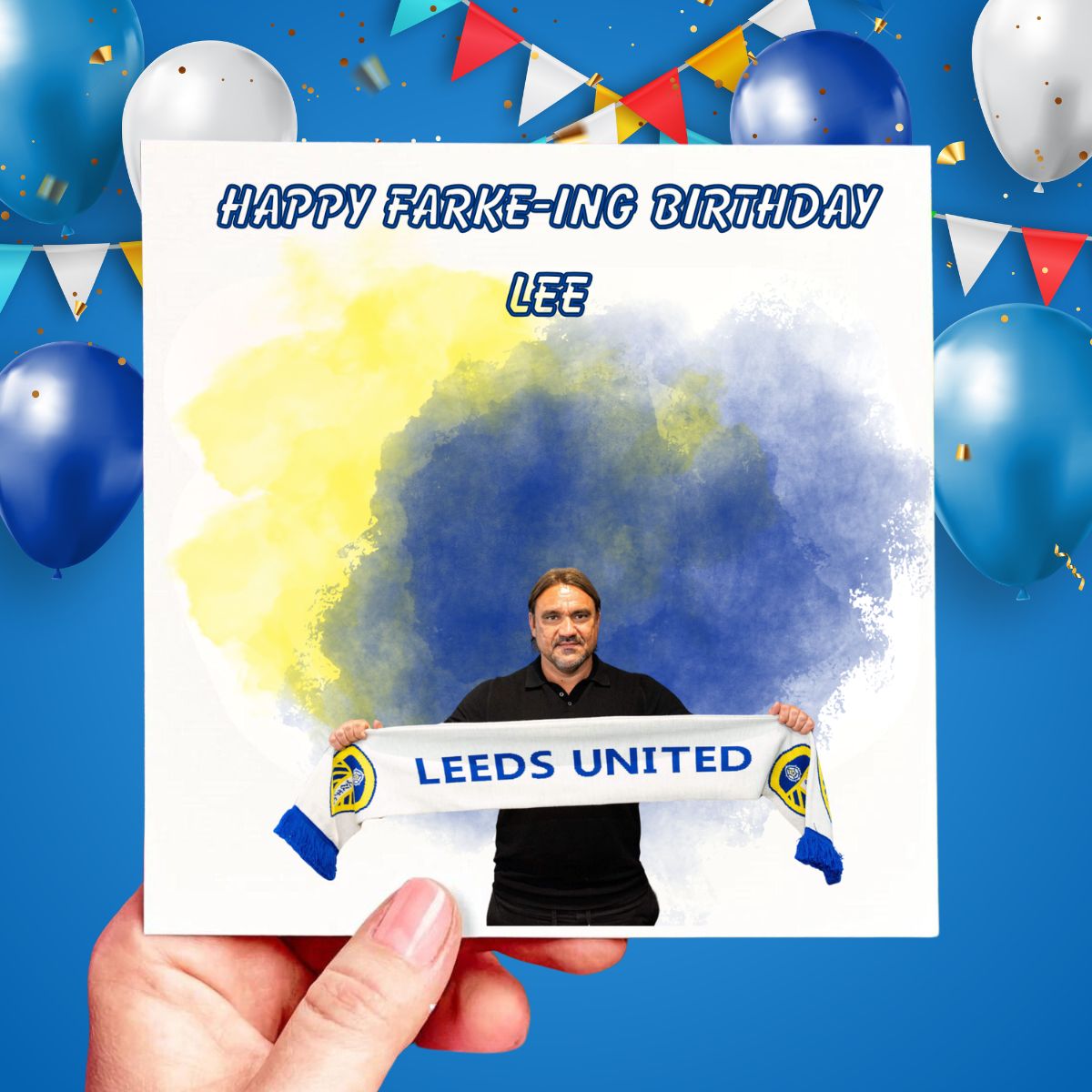 Personalised LUFC Birthday Card