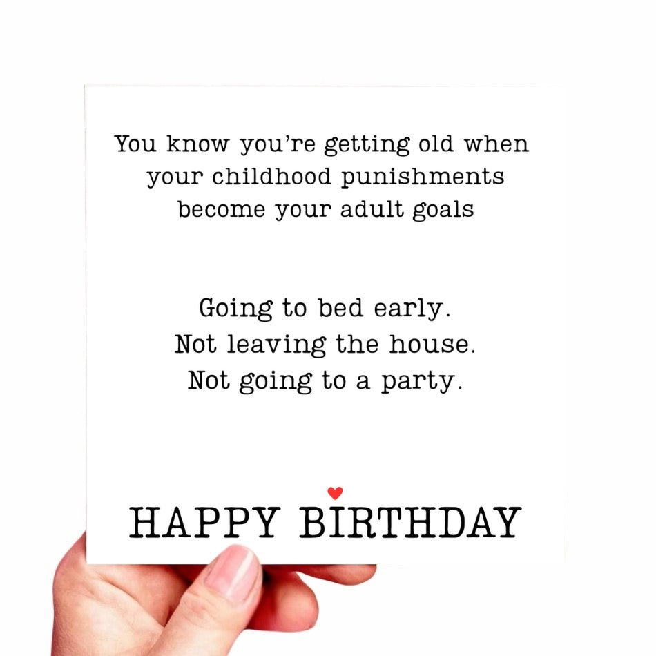 Funny birthday card for her - You know you're getting old when
