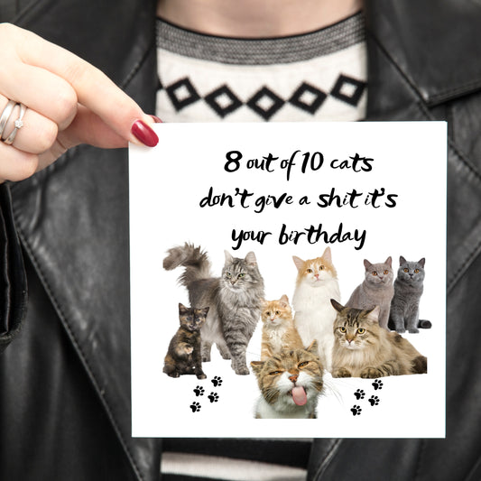 8 Out Of 10 Cats Don't Give A Shit Its Your Birthday