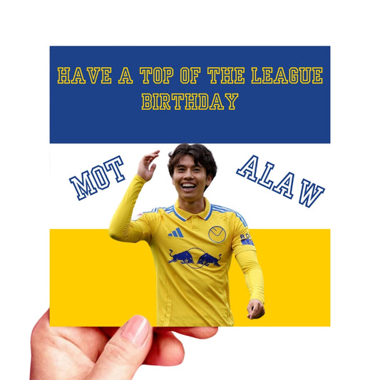 Leeds United Birthday Card - Ao Tanaka LUFC