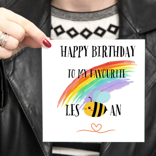 Happy Birthday to my favourite lesbian - LGBTQ card