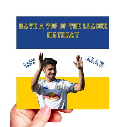 Leeds United Birthday Card - Manor Solomon LUFC