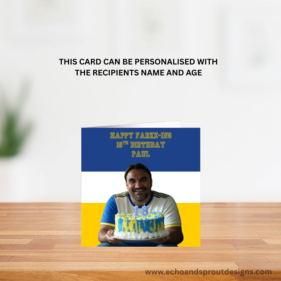 Personalised Leeds United LUFC birthday card
