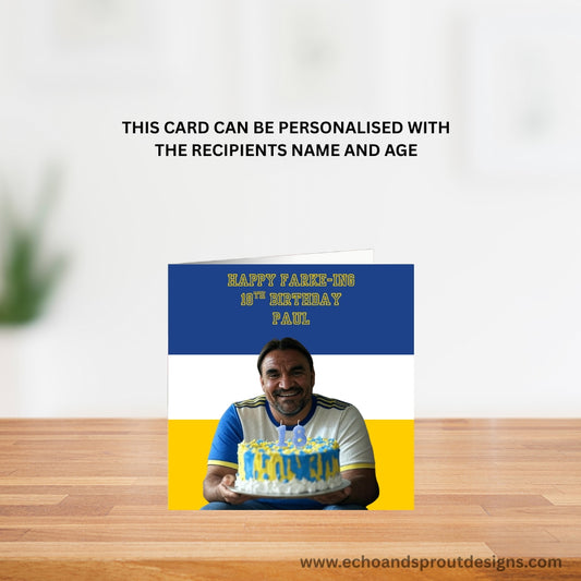 Personalised Leeds United LUFC birthday card