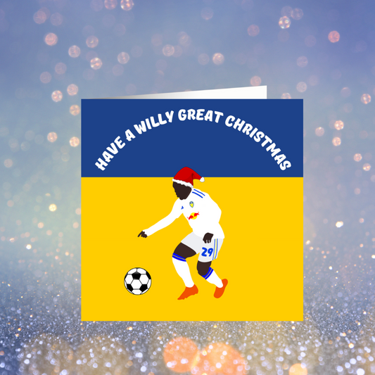 Willy Gnonto -LUFC Christmas card - Have a willy great Christmas