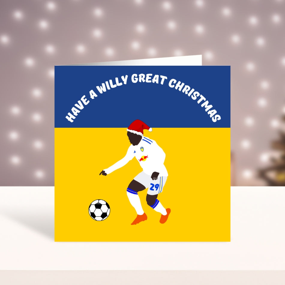 Willy Gnonto -LUFC Christmas card - Have a willy great Christmas