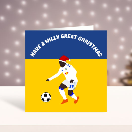 Willy Gnonto -LUFC Christmas card - Have a willy great Christmas