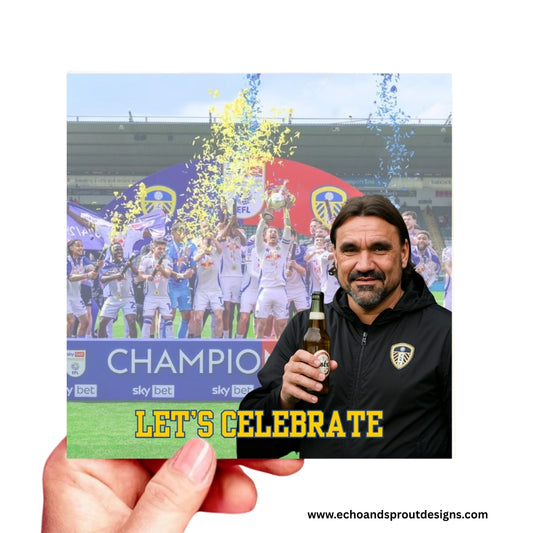 Leeds United LUFC card. Let's celebrate