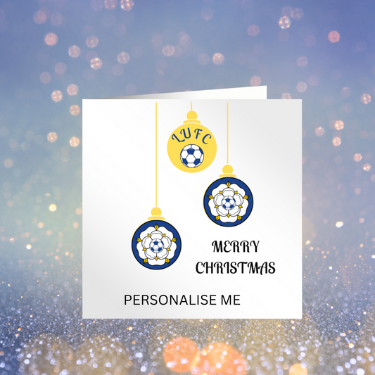 Personalised Leeds United Christmas Card