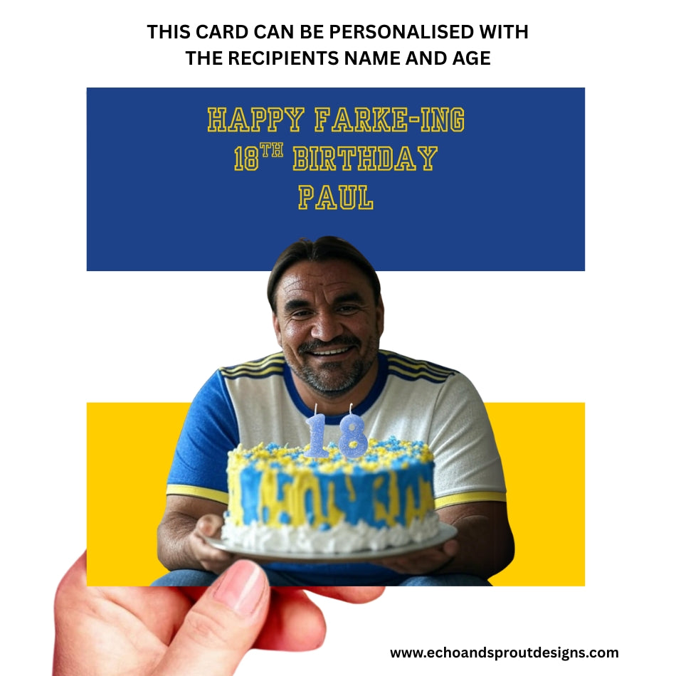 Personalised Leeds United LUFC birthday card