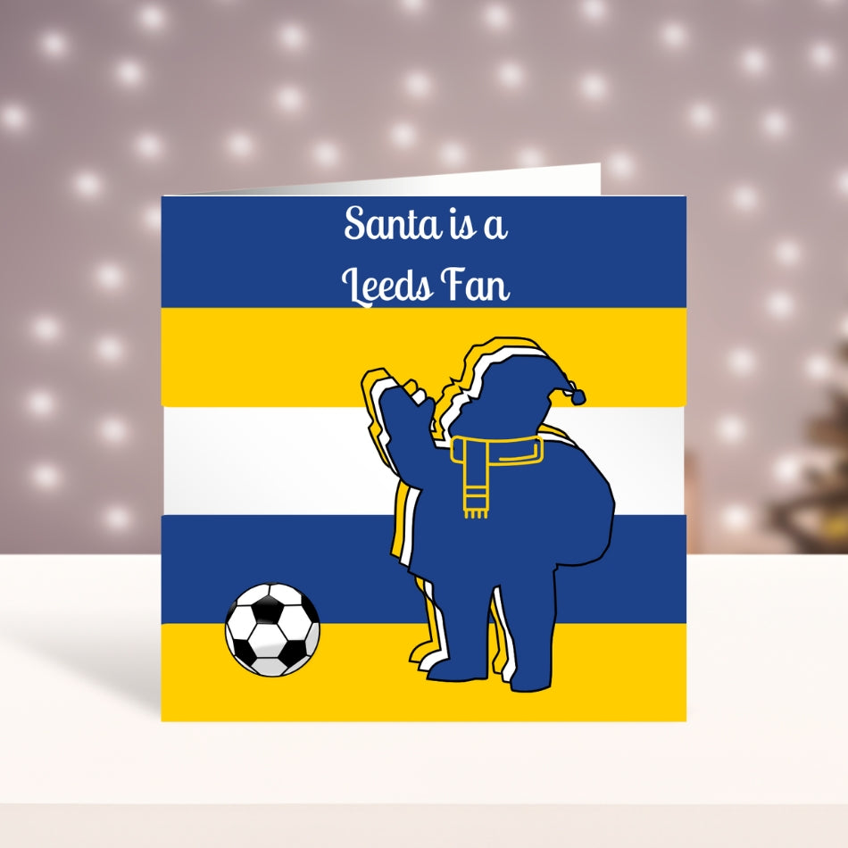 Santa Is A Leeds Fan Christmas Card