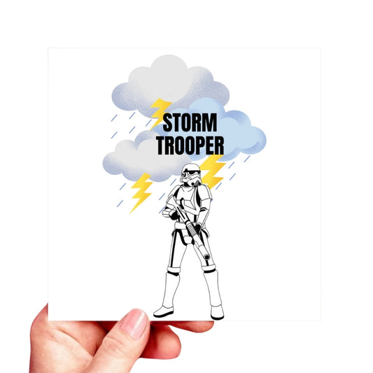 funny star wars card storm trooper